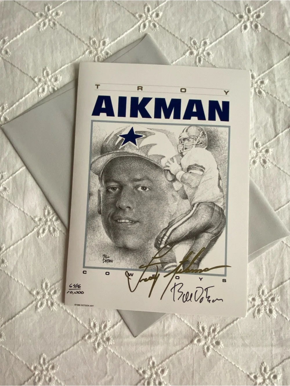 NFL Collectible Greeting Cards ** Signature are not real; all printed on cards**